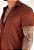 Camisa Linho Marrom Chocolate - Imagem 3