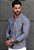 Camisa Linho Gola Padre Azul Jeans - Imagem 1