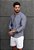 Camisa Linho Gola Padre Azul Jeans - Imagem 3