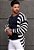 Cardigan Tricot Listrado Azul Marinho - Imagem 1