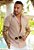 Camisa Linho Listrada Nude - Imagem 1