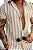 Camisa Linho Listrada Bege - Imagem 5