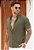 Camisa Viscolinho Gola Padre Verde Musgo - Imagem 1