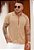 Camiseta Tricot Quadriculada Bege - Imagem 1