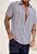 Camisa Linho Listrada Azul Jeans - Imagem 2