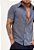 Camisa Tricoline Cinza Grafite - Imagem 5