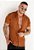 Camisa Viscolinho Gola Padre Caramelo - Imagem 1