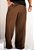 Calça Pantalona Linho Marrom Chocolate - Imagem 1
