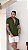 Camisa Viscolinho Gola Padre Verde Militar - Imagem 3
