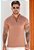 Camiseta Texturizada Gola De Zíper Caramelo - Imagem 1