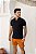 Camiseta Texturizada Gola De Zíper Preta - Imagem 3