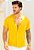 Camisa Viscolinho Gola Padre Mostarda - Imagem 1