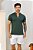 Camiseta Texturizada Gola De Zíper Verde Militar - Imagem 3