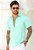 Camisa Social Manga Curta Verde Água - Imagem 1