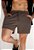Shorts Linho Jacquard Marrom Cappuccino - Imagem 1