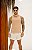 Shorts Linho Listrado Nude - Imagem 3