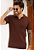 Camiseta Polo Tricot Marrom Café - Imagem 1