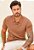 Camiseta Polo Texturizada Marrom Chocolate - Imagem 1