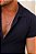 Camisa Polo Texturizada Azul Marinho - Imagem 4