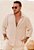 Camisa Oversized Viscolinho Areia - Imagem 1