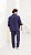 Conjunto Linho Listrado Azul Marinho - Imagem 5