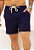 Shorts Alfaiataria Linho Azul Marinho - Imagem 1