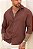 Camisa Linho Manga Longa Marrom Chocolate - Imagem 2