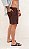 Shorts Alfaiataria Linho Marrom Chocolate - Imagem 3
