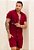 Conjunto Linho Gola Padre Vermelho Marsala - Imagem 1