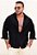 Camisa Oversized Manga 3/4 Preta - Imagem 1