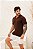 Camiseta Polo Tricot Marrom Café - Imagem 3