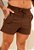 Mini Shorts Moletinho Marrom Café - Imagem 1