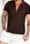 Camiseta Polo Tricot Zíper Marrom Café - Imagem 2