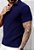Camiseta Polo Tricot Zíper Azul Marinho - Imagem 2
