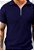 Camiseta Polo Tricot Zíper Azul Marinho - Imagem 3