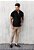 Camiseta Polo Tricot Zíper Preta - Imagem 6
