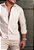 Camisa Social Acetinada C/ Elastano Bege - Imagem 4