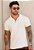 Camiseta Polo Tricot Zíper Off White - Imagem 1