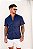 Camisa Social Acetinada C/ Elastano Azul Marinho - Imagem 2