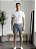 Shorts Alfaiataria Linho Azul Jeans - Imagem 2