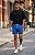 Shorts Alfaiataria Linho Azul Bic - Imagem 2