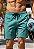 Shorts Alfaiataria Linho Azul Turquesa - Imagem 1