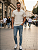 Camiseta Tricot Gola Zíper Off White - Imagem 2