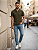 Camiseta Tricot Gola Zíper Verde Musgo - Imagem 2
