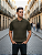 Camiseta Tricot Gola Zíper Verde Musgo - Imagem 3