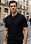 Camiseta Tricot Gola Polo Preta - Imagem 1