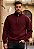 Blusa Moletom Gola Zíper Vermelho Marsala - Imagem 1