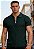 Camiseta Tricot Gola Zíper Verde Militar - Imagem 1