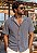 Camisa Oversized Viscolinho Listrada Beach - Imagem 1