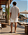 Camisa Oversized Viscolinho Listrada Beach - Imagem 4